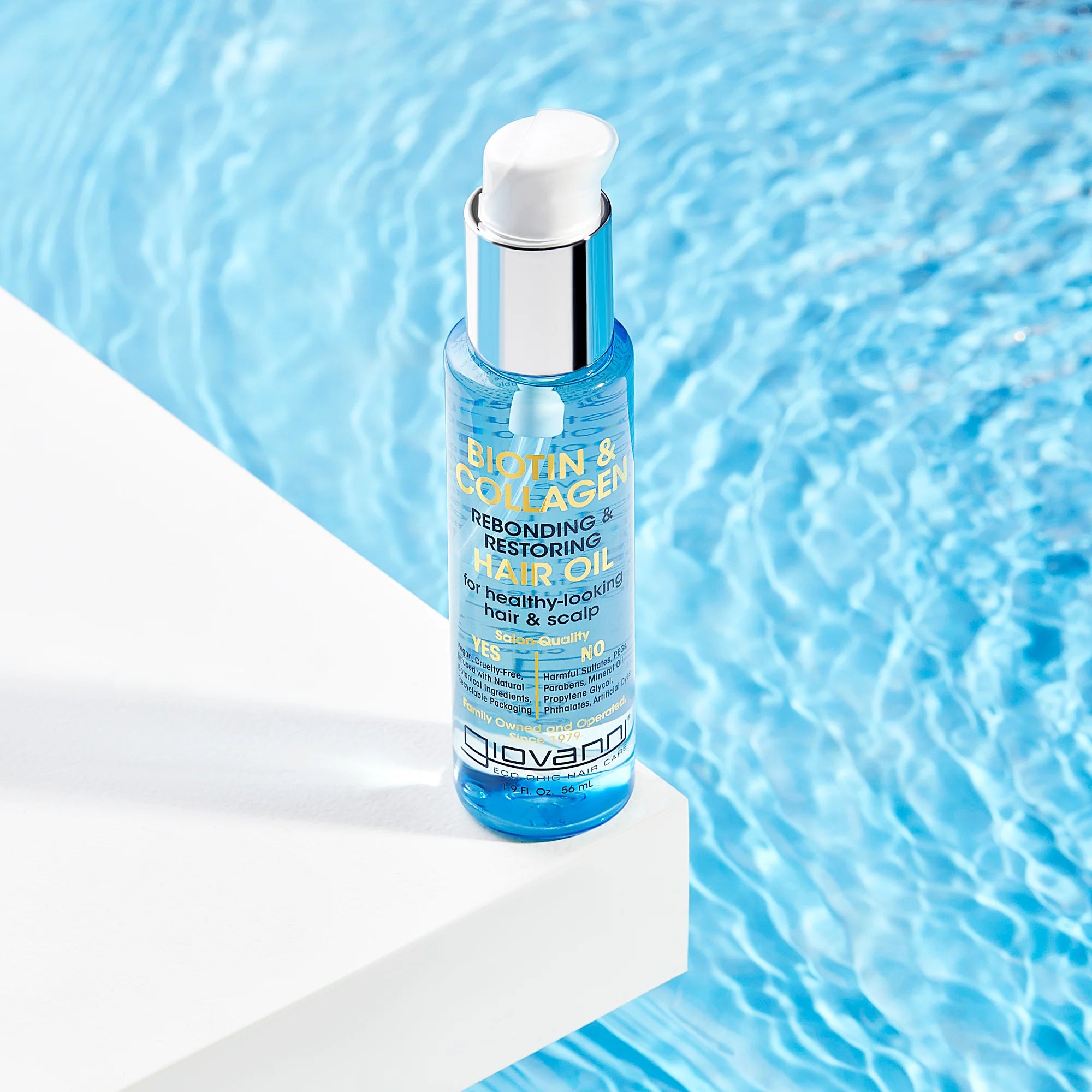 Rebondig & Restoring hair oil - Giovanni Cosmetics - Biotin & Collagen - 56ml