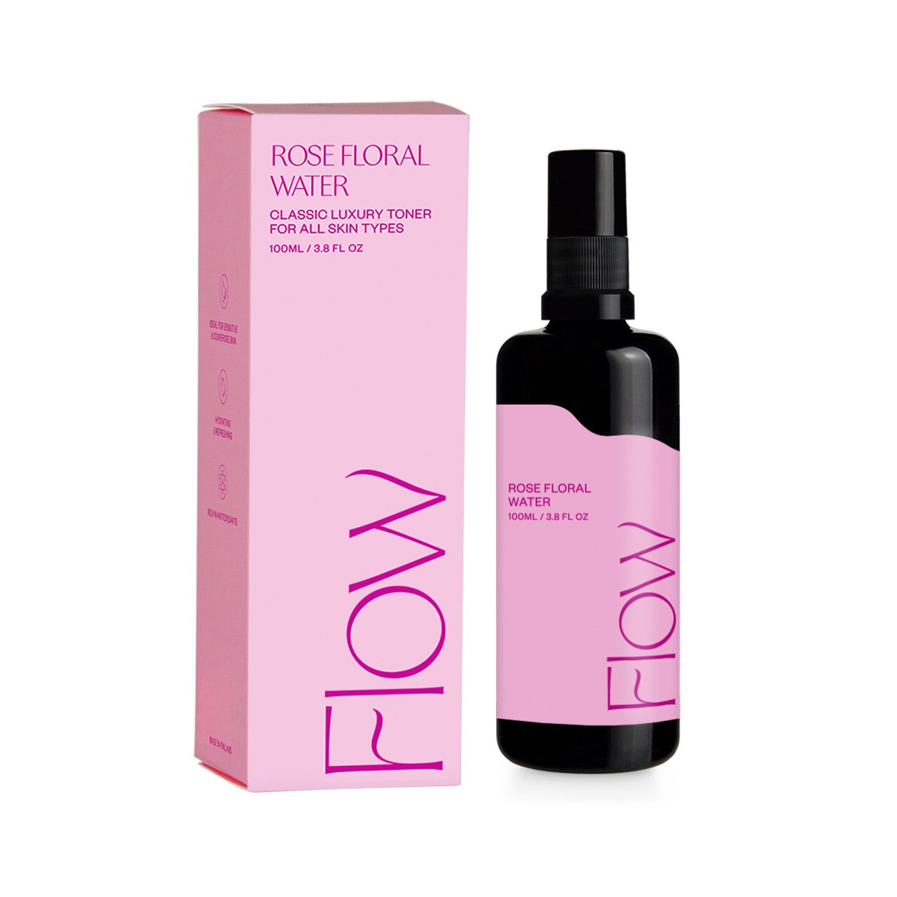 Rose Floral Water Face Mist - Flow Cosmetics - 100ml