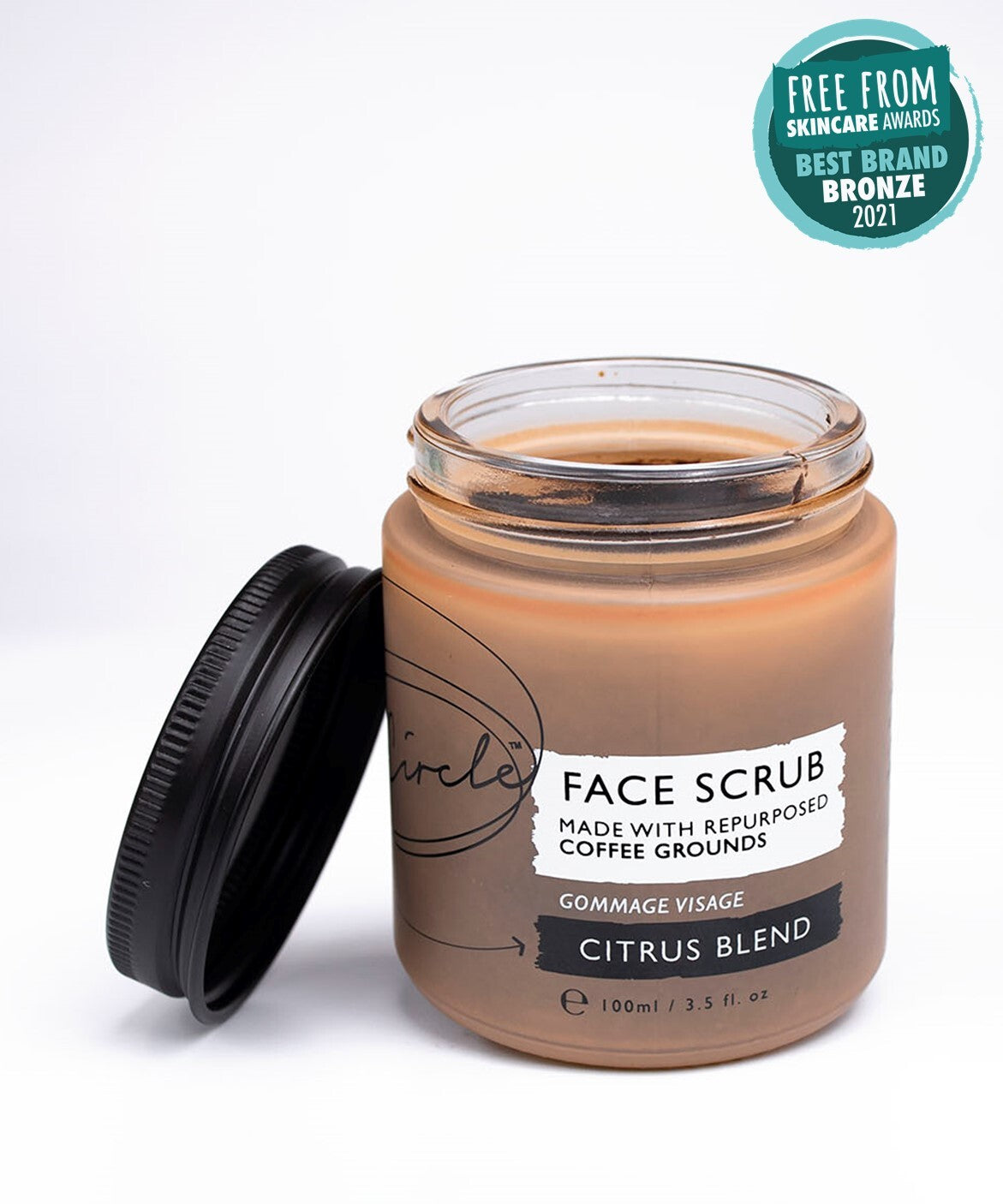 Coffee Face Scrub for dry skin - Citrus Blend - Upcircle Beauty - 100ml