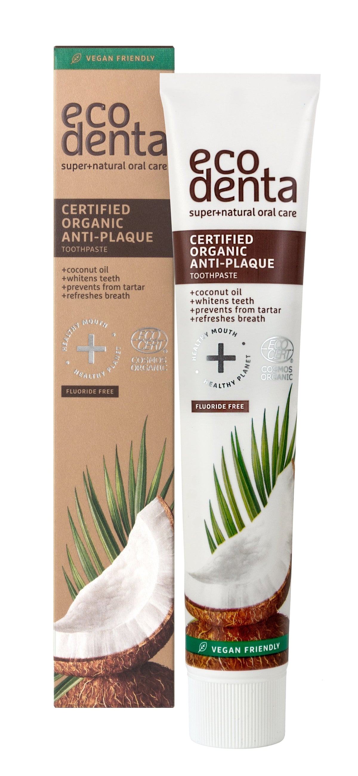 ECODENTA Organic Anti Plaque Toothpaste with Coconut
