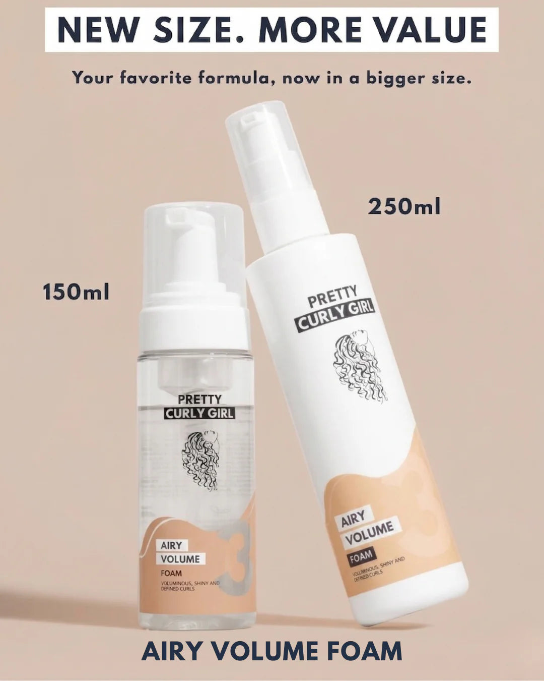 Mousse volumisante aérienne Pretty Curly Girl - 150 ml